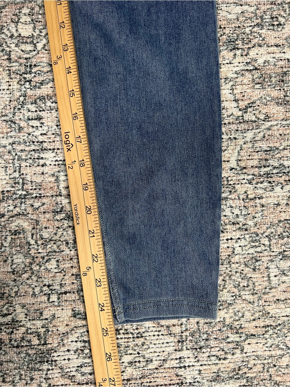 Halara Flex High Waisted Pocket Denim Casual Leggings Blue Large 7/8 - Picture 10 of 15